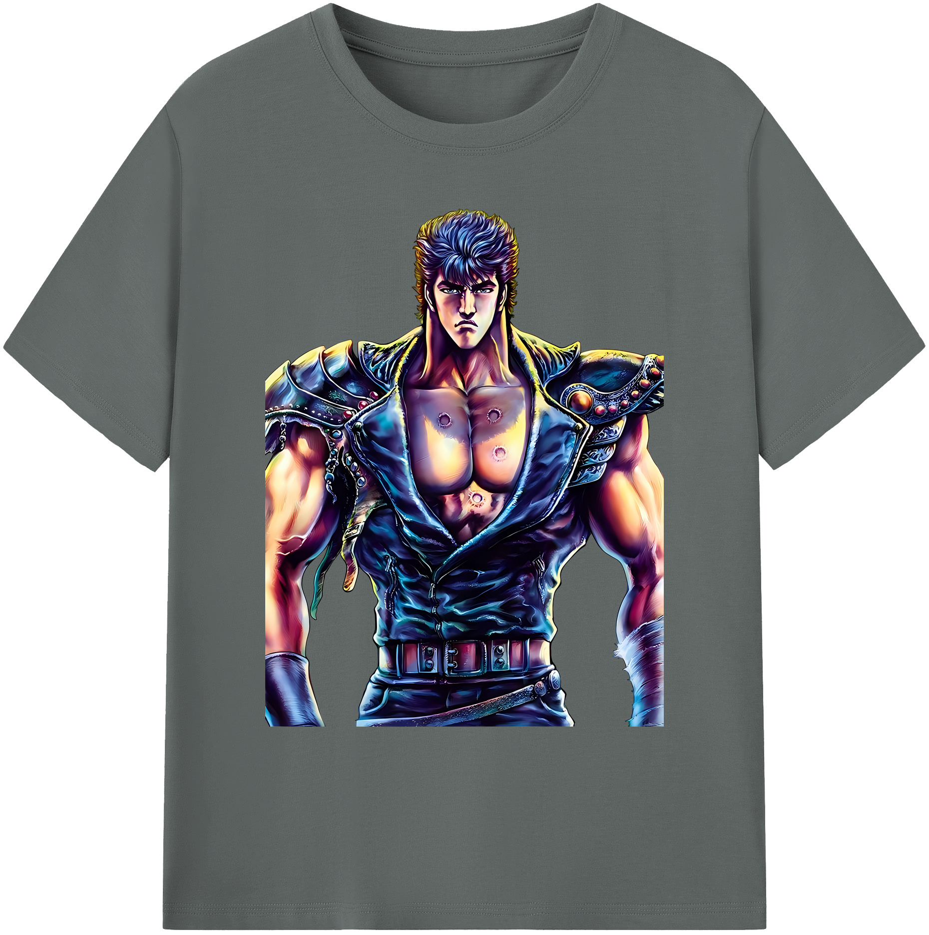（画像用） 北斗の拳 Fist of the North Star 綿100％ メンズ半袖Tシャツ｜肌触りやわらか＆通気性